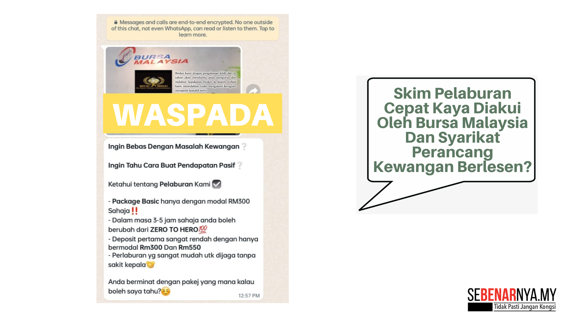 Waspada Pelaburan Skim Cepat Kaya Menggunakan Logo Dan Nama Bursa ...